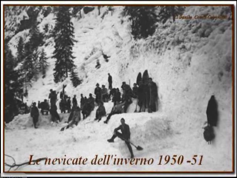 Le nevicate dell'inverno 1950-51, guarda il video